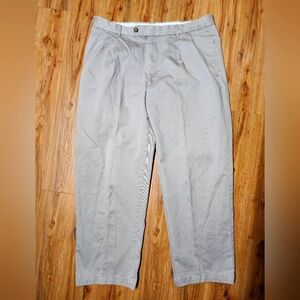 Gary Player Men’s Pleated Chino Pants 36x30 Khaki 100% Cotton